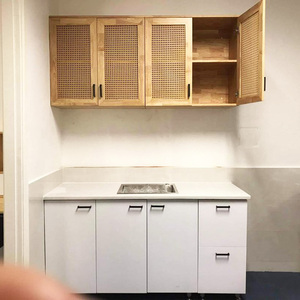 Sistema de Muebles de Cocina Mini de Madera Maciza y MDF con Tamaño de 1.6m y Múltiples Compartimentos (BTB68015) - Product Image 4