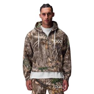 Conjunto de Sudadera con Capucha y Pantalones Deportivos de Felpa de Algodón Orgánico 100% Transpirable con Logotipo Personalizado OEM, Estilo Urbano, Talla Grande, para Invierno - Product Image 2