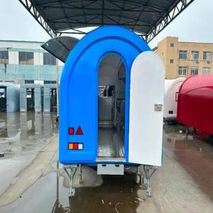 Remolque de comida remolcable personalizado para la venta Carro de helado de perro caliente móvil de acero inoxidable eléctrico - Product Image 3