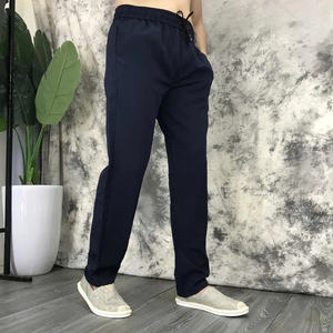 NH89 Pantalon en lin à cordon pour hommes, jambe droite, coupe décontractée, tissu léger et respirant, idéal pour l'été, tenue décontractée quotidienne. - Product Image 5