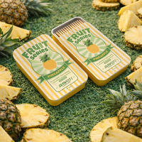 Cure-dents aromatisés à l'ananas en boîte métallique pour arrêter de fumer