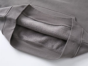 Sweat à capuche oversize en molleton épais 340/450 GSM 100% coton Col à capuche Épaules tombantes Style automne Impression personnalisée - Product Image 5