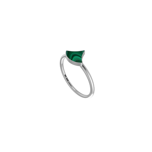 925 argent Sterling empilable bague lunette réglage Malachite cône forme tranche naturelle fantaisie à la mode unisexe - Product Image 3