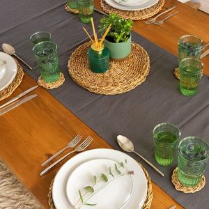 Manteles individuales de jacinto de agua tejidos a mano de estilo clásico, accesorios de mesa de comedor esenciales - Product Image 4