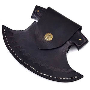 Cortador de pizza de acero de Damasco personalizado al por mayor, cuchillo Ulu, hacha de corte de acero de Damasco resistente, el mejor cuchillo Ulu a la venta - Product Image 6