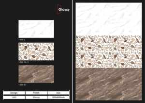 กระเบื้องบุผนังเซรามิกขนาด 300x600 มม. สำหรับห้องน้ำ ห้องครัว ผิวมันเงา/ด้าน ลายแกะสลักแบบนูน ดีไซน์ตกแต่งผนังภายในสุดหรู - Product Image 4