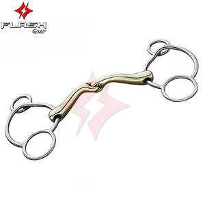 Anneau lâche sur mesure snaffle eco pur 3 anneau gag néerlandais gag bit acier inoxydable western hollandais gag bit allemand argent culottes - Product Image 5