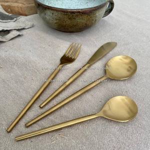 Cubertería de Acero Inoxidable Color Oro Rosa, Juego de Cubiertos de Metal Sólido para Restaurante, Juego de Regalo de Navidad - Product Image 2