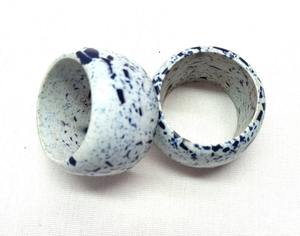 แหวนผ้าเช็ดปากทำจากเรซินแข็งทรงกลมขัดเงาสำหรับร้านอาหารหรูบริษัทจัดเลี้ยงและตกแต่งโต๊ะ - Product Image 1