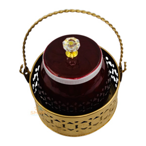 Conteneur de fruits secs en fer imprimé Pichwai Design pour pot de stockage de nourriture Festival & Gifting - Product Image 4