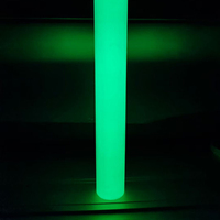 Color luminoso luminiscente que brilla en la oscuridad, papel laminado de PVC, material de película de vinilo para señalización de seguridad