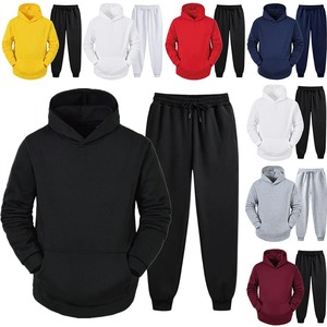 Casual Color sólido sudaderas con capucha y pantalones de chándal de alta calidad para hombre hogar al aire libre chándal de manga larga Otoño Invierno Jogging Sportwear - Product Image 5