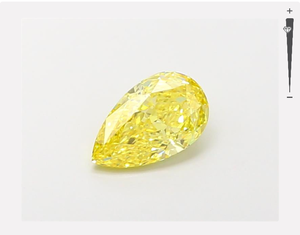 Igi VS1 1.13Ct ความชัดเจนแฟนซีสีเหลืองลูกแพร์ห้องปฏิบัติการที่สร้างขึ้นเพชรเครื่องประดับเพชรที่ดีหลวมมีความชัดเจน VS1 - Product Image 1