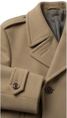 <b>Men's</b> Double Breasted <b>Wool</b> Blend <b>Overcoat</b> <b>Long</b> Winter Great Coat Anti Wrinkle Breathable Formal Outerwear - Product Image 6