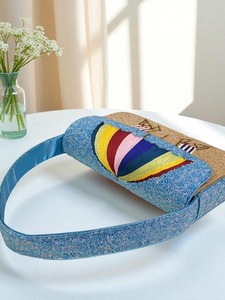 Bolso de hombro de algodón con cuentas Regalo DE BODA Embrague y monedero Bolso colorido artesanal de moda Personalizable - Product Image 5