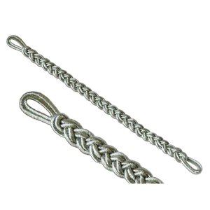 Braided Cap <b>Cord</b> Wholesale Uniform cap <b>Cords</b> Supplier Gold Bullion Twisted Cap <b>Cord</b> Navy <b>Black</b> Shiny, Double Adjustable Strap - Product Image 1