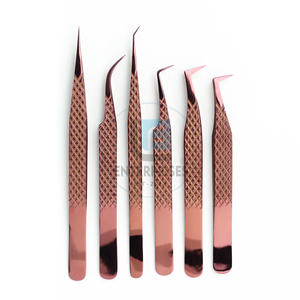 Pince à épiler professionnelle en acier inoxydable de haute précision pour isolation de volume des cils, avec pointe en fibre, personnalisable, conception de préhension parfaite, vente en gros OEM - Product Image 6