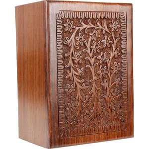 2025 última mejor calidad Árbol de la vida caja de urna de madera urna de cremación de madera para cenizas humanas comprar a bajo precio de exportador indio - Product Image 4