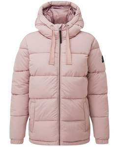 Chaqueta Acolchada Personalizada Color Rosa Pálido para Mujer, Abrigo Acolchado con Capucha para Invierno, Cierre de Cremallera, Relleno de Poliéster Cálido, Moda OEM Personalizada - Product Image 1