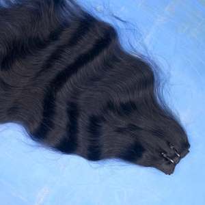 Cheveux indiens vierges bruts Remy, cuticules alignées, naturellement ondulés, pour extensions de cheveux humains en mèches - Product Image 3