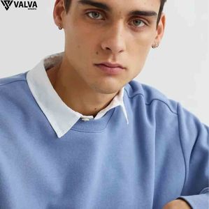 Sweat-shirt zippé de haute qualité respirant sur mesure pour hommes de couleur unie/Sweatshirts en coton mélangé au meilleur prix. - Product Image 3