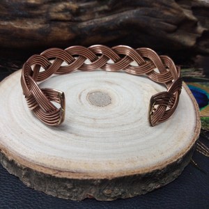 Samrat joyas al por mayor hecho a mano Vintage cobre trenzado ajustable brazalete rústico tejido cobre brazalete hombres mujeres fiesta - Product Image 4