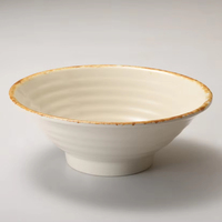 Bol à ramen de luxe japonais et coréen en mélamine, plusieurs tailles, bord moucheté, incassable, pour nouilles et riz, idéal pour restaurants et hôtels