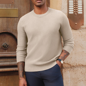 Respirant Street Wear chandails tricotés pour hommes personnalisé Vintage pull tricoté hommes pull décontracté en bas quantité minimale de commande - Product Image 4