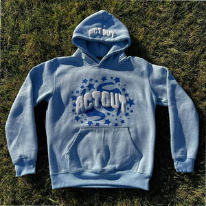 Alta calidad de manga larga personalizado peso pesado GSM 100 algodón en blanco francés Terry en blanco liso ácido lavado Zip up Sudadera con capucha - Product Image 3