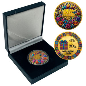 เหรียญที่ระลึกวันเกิดแบบกำหนดเอง-เหรียญโลหะชุบทองรูปเค้กวันเกิด ของสะสม ของขวัญคริสต์มาสสำหรับเด็ก - Product Image 2