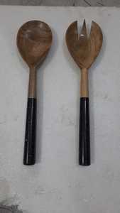 Spatule en bois de teck faite à la main, ustensiles de cuisine en bois antiadhésifs, spatule plate résistante à la chaleur pour la cuisine - Product Image 5