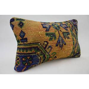 Multicolor Vintage Floral Kantha Patchwork Wool <b>Pillow</b> 12x20 Inches Soft Fabric for Home or <b>Sofa</b> Use - Product Image 2