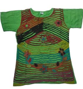 Tops imprimés de fleurs écologiques pour dames Design fantaisie Tops décontractés tricotés lisses ressemblant à des t-shirts directement d'Inde - Product Image 4