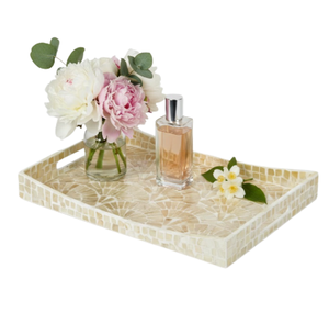Bandeja Rectangular para Servir con Incrustaciones de Nácar y Asas, Elegante Bandeja de Mesa para Múltiples Usos, Hecha en Vietnam - Product Image 5