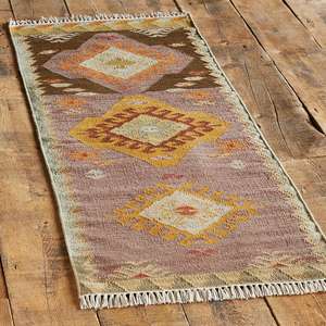 Alfombra Kilim de lana duradera hecha a mano, tejido plano Oriental, patrón geométrico ecológico, 1600 GSM para uso doméstico, Alfombra de lana Vintage - Product Image 3