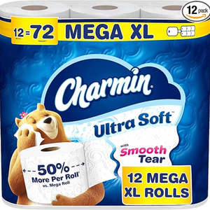For Charmin Ultra Soft <b>Toilet</b> Paper 12 Mega XL Rolls Strong and Disposable Washable Feature - Product Image 6