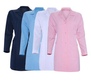 Uniforme Médico de Diseño Moderno para Mujer, Bata de Laboratorio Transpirable y Cómoda, Uniforme de Enfermera con Color Personalizado, Algodón/Poliéster/Spandex - Product Image 1