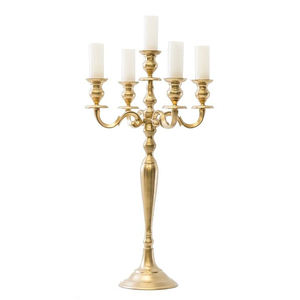 Gold Aluminum <b>Tall</b> Candelabra for Wedding and Party Decoration Aluminum Candelabra <b>Table</b> Top Centerpiece - Product Image 1