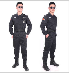 2025 Logo personnalisé en gros OME Double coffre-fort noir ensemble à manches longues manteau vêtements de sécurité Logo personnalisé uniformes de garde de sécurité - Product Image 5