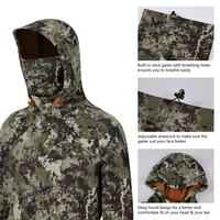 Chemises à capuche de sport à manches longues personnalisées avec logo OEM pour la pêche et la chasse, protection UPF 50, respirantes