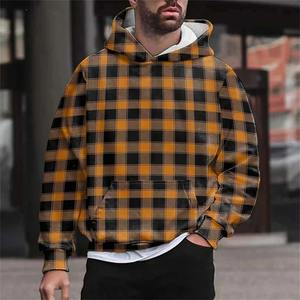 Sudaderas con capucha de otoño para hombre, jersey de manga larga con bolsillo informal, sudadera de poliéster/algodón transpirable ecológica de ajuste Regular - Product Image 1