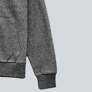 Sweat-shirt à capuche zippé gris foncé pour homme, 100% coton French Terry, coupe classique, décontracté, avec poche kangourou - Product Image 5