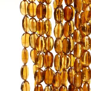 Cuentas de cuarzo cerveza natural facetadas ovaladas para la fabricación de joyas, cuentas de cuarzo cerveza, proveedor mayorista, fabricante, India, venta al por mayor. - Product Image 5