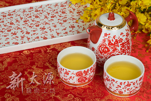 Service à thé en céramique Shin Tai Yuan, sérigraphié Double Bonheur, cadeau de mariage, fabriqué à Taïwan - Product Image 5