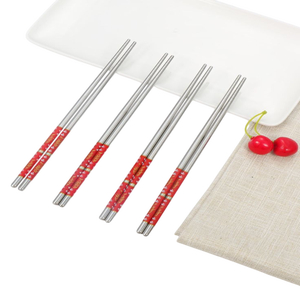Nuevo juego de palillos de estilo chino, palillos de aleación de lujo, vajilla de Sushi, juego de palillos chinos - Product Image 2