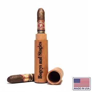 Humidor de Viaje de Lujo para Cigarros en Tubo de Madera - Caja de Regalo con Logotipo Personalizado para Bogeys y Stogies - Product Image 2