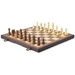 Gioco da tavolo in legno di alta qualità di alta qualità con Set di scacchiere antigraffio con buona finitura Set di scacchi internazionali