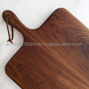 Planche à découper en bois d'acacia massif rectangulaire, fabriquée à la main, écologique, lavable au lave-vaisselle, en bois de rose, bloc à découper, vente en gros KALATRI - Product Image 4