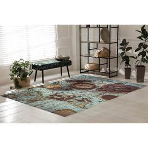 Tapis imprimé avec une carte vintage - Design de carte du monde antique pour la maison et le bureau, tapis gobelin - Product Image 2