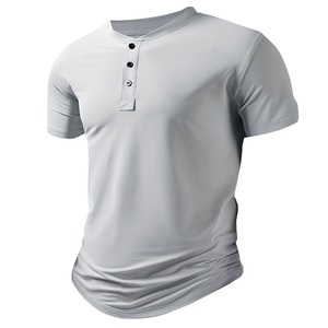 Nouveau produit d'été pour hommes chemise à manches courtes avec polo de loisirs d'affaires de couleur pure avec bord à col - Product Image 3